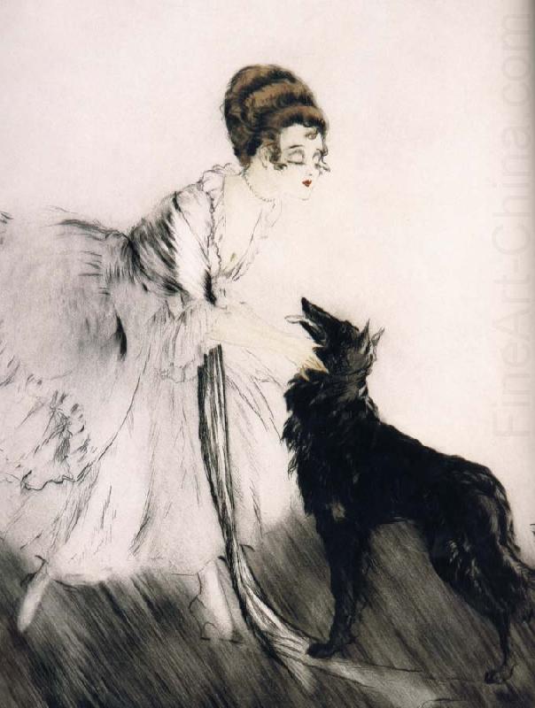 Louis Lcart Black Dog china oil painting image